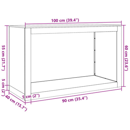 Rastrelliera per Legna 100x40x60 cm in Acciaio Zincato