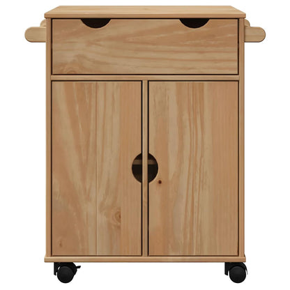 Carrello da Cucina OTTA 59x45x80 cm in Legno Massello di Pino