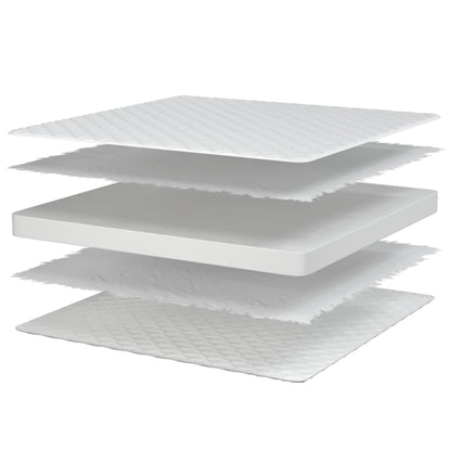 Materasso Viscoelastico Bianco 100x200x17 cm - homemem39