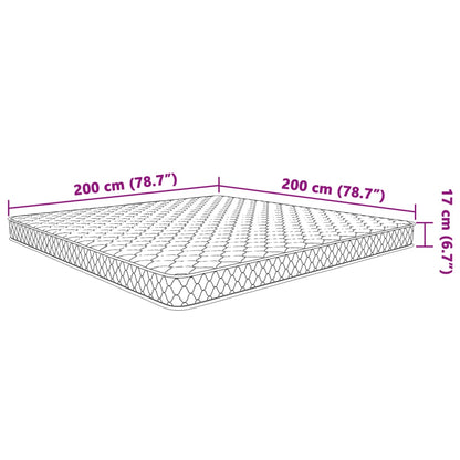 Materasso Viscoelastico Bianco 200x200x17 cm - homemem39