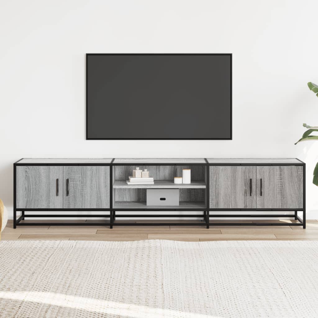 Mobile Porta TV Grigio Sonoma 180x35x41 cm in Truciolato