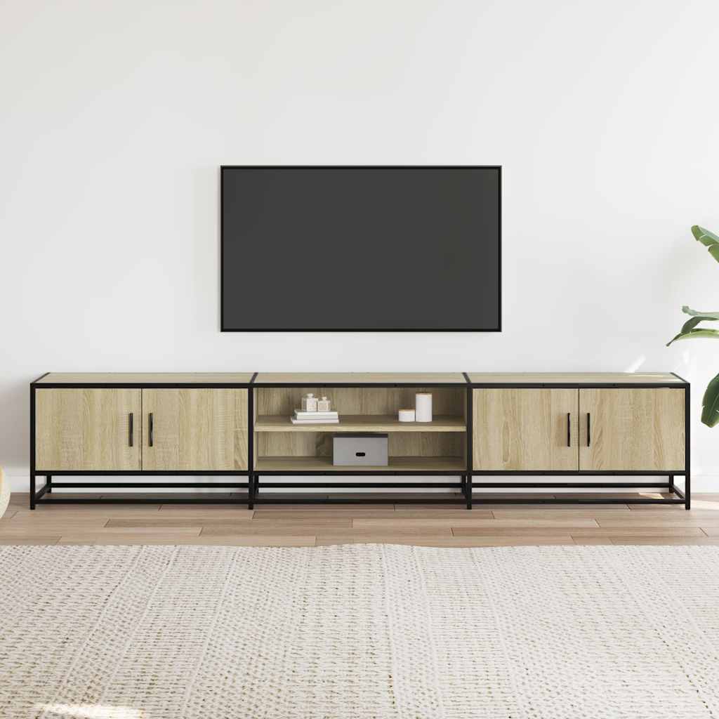 Mobile per TV Rovere Sonoma 210x35x41 cm in Truciolato - homemem39