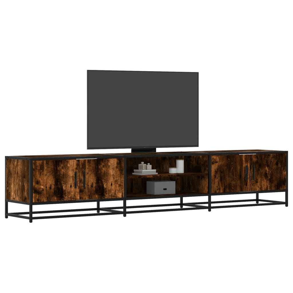 Mobile TV Rovere Fumo 210x35x41 cm in Truciolato - homemem39