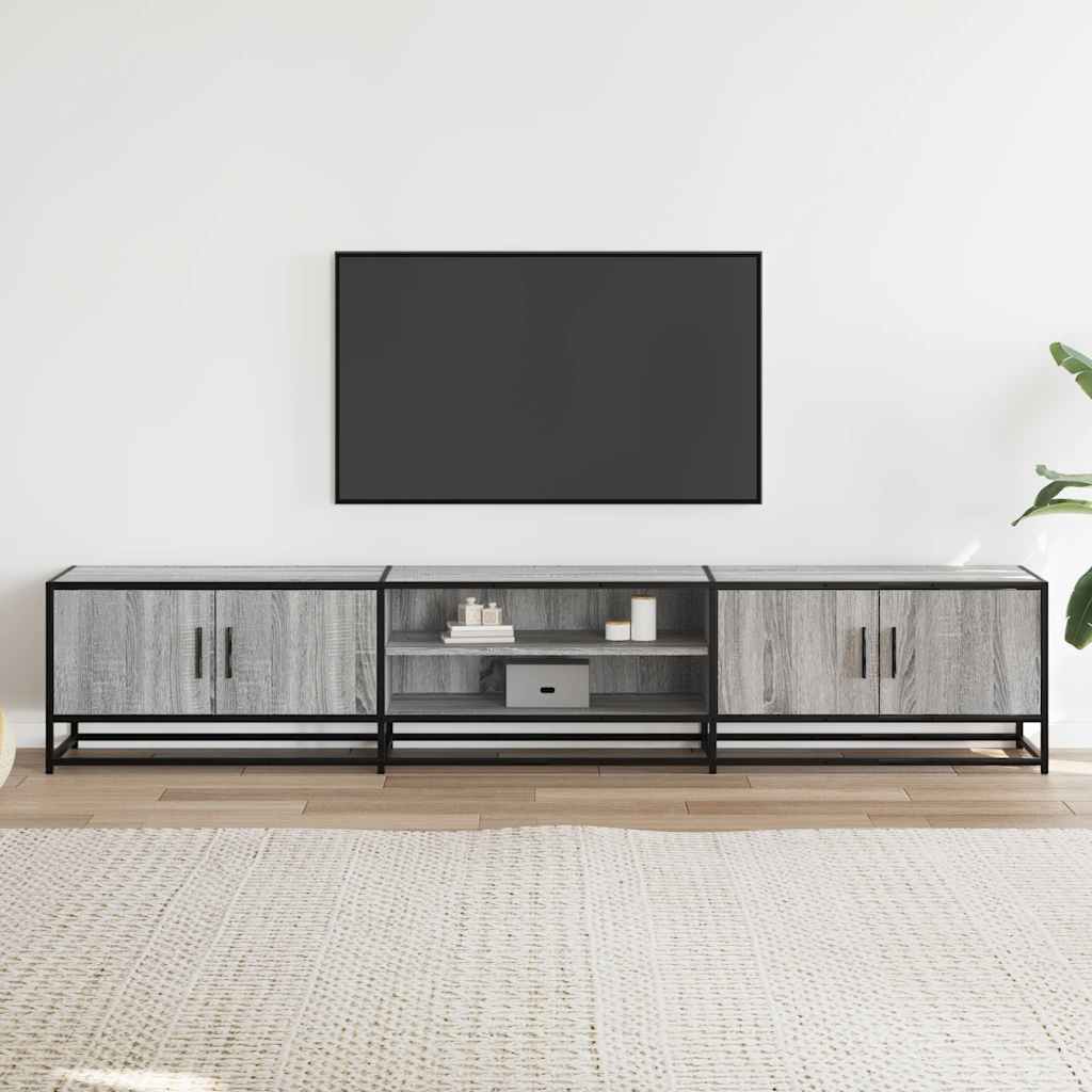 Mobile Porta TV Grigio Sonoma 210x35x41 cm in Truciolato