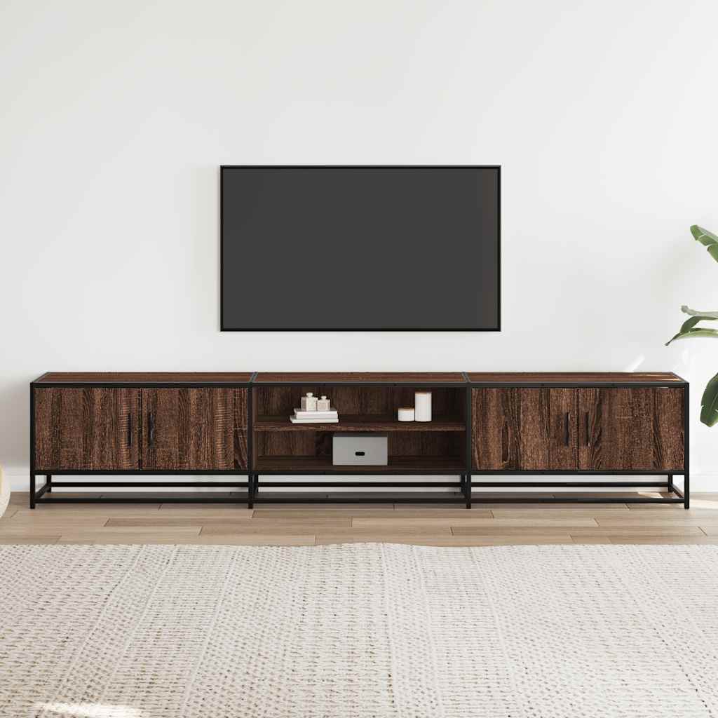 Mobile TV Rovere Marrone 210x35x41 cm in Truciolato - homemem39