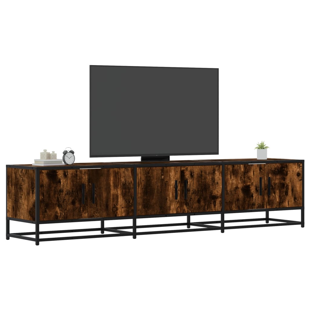 Mobile Porta TV Rovere Fumo 180x35x41 cm in Truciolato - homemem39