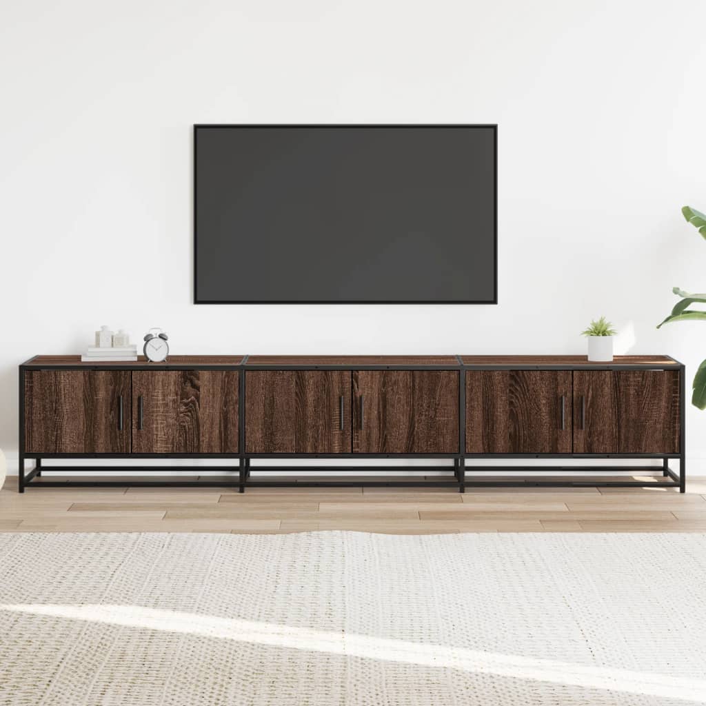 Mobile TV Rovere Marrone 210x35x41 cm in Truciolato - homemem39