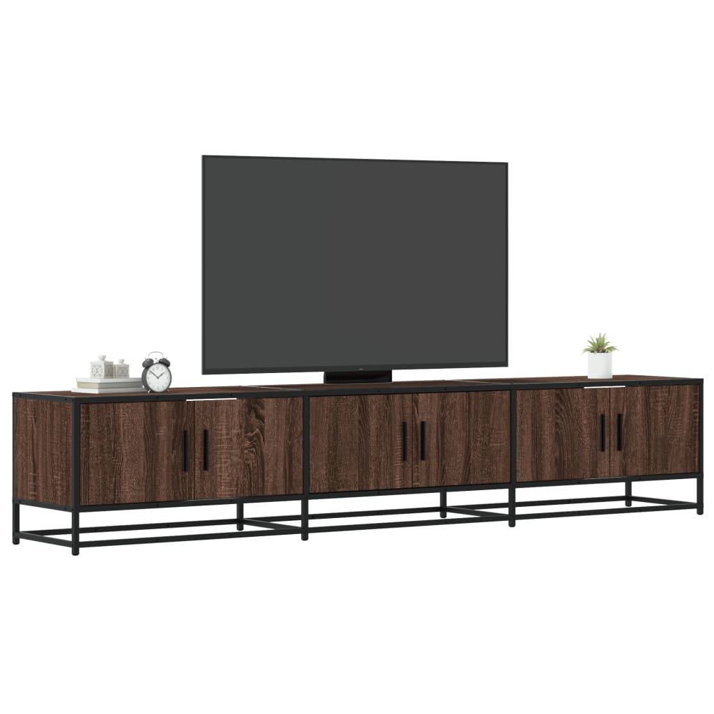 Mobile TV Rovere Marrone 210x35x41 cm in Truciolato - homemem39