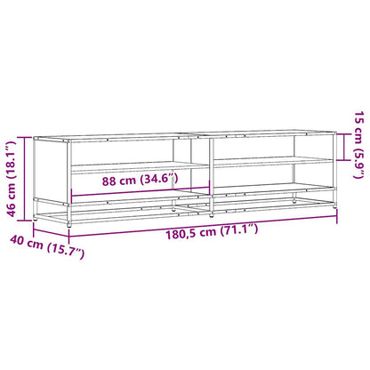 Mobile Porta TV Rovere Sonoma 180,5x40x46 cm in Truciolato