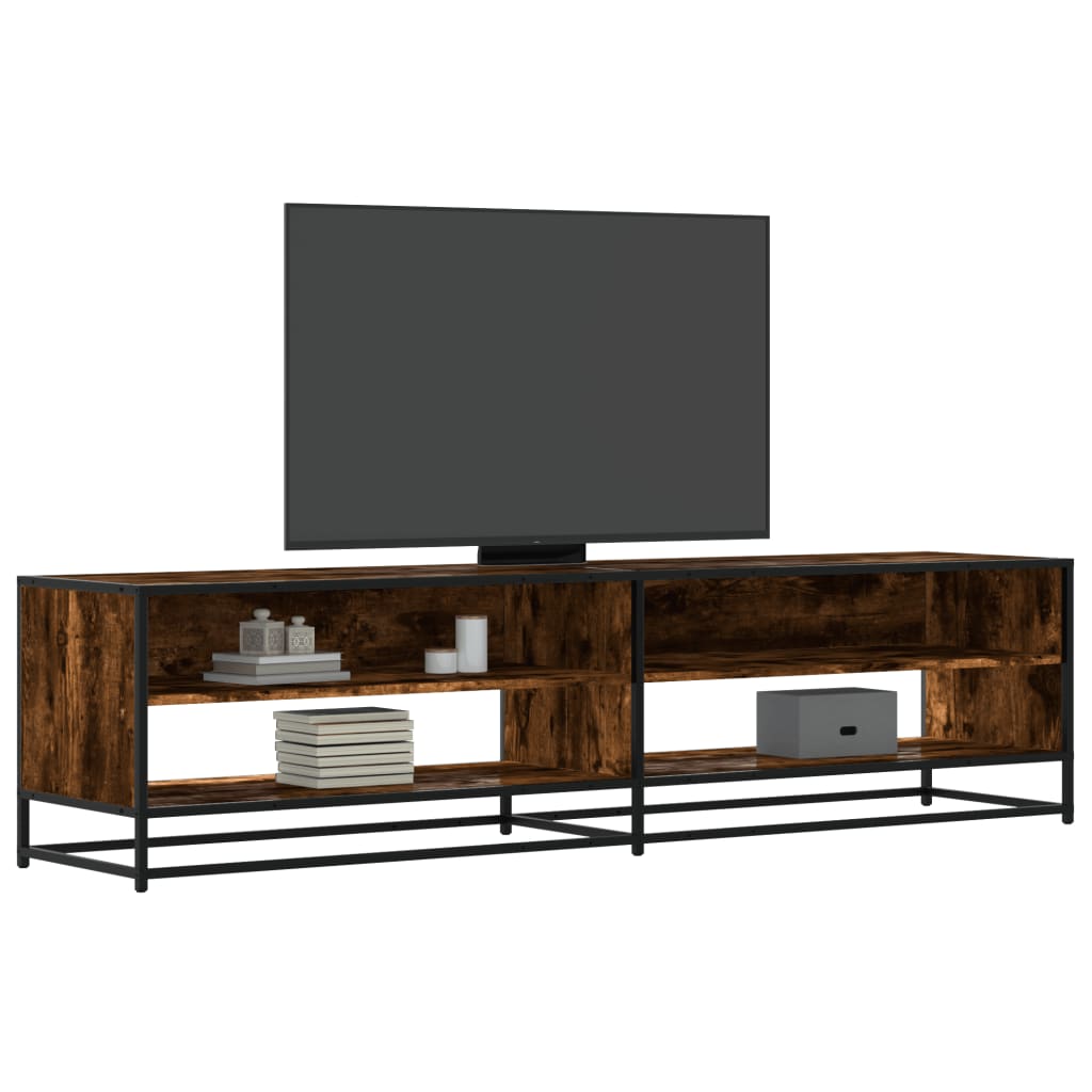 Mobile Porta TV Rovere Fumo 180,5x40x46 cm in Legno Multistrato - homemem39