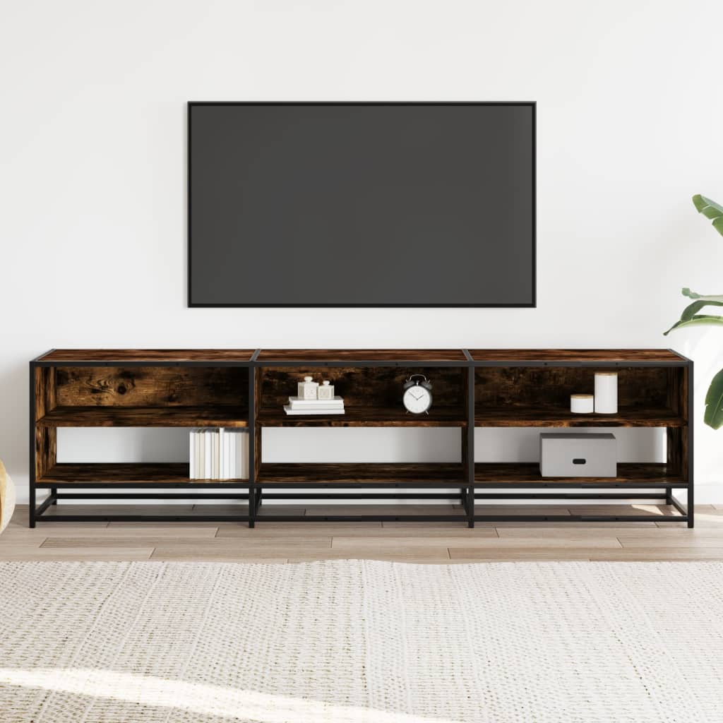 Mobile Porta TV Rovere Fumo 180x40x46 cm in Truciolato - homemem39