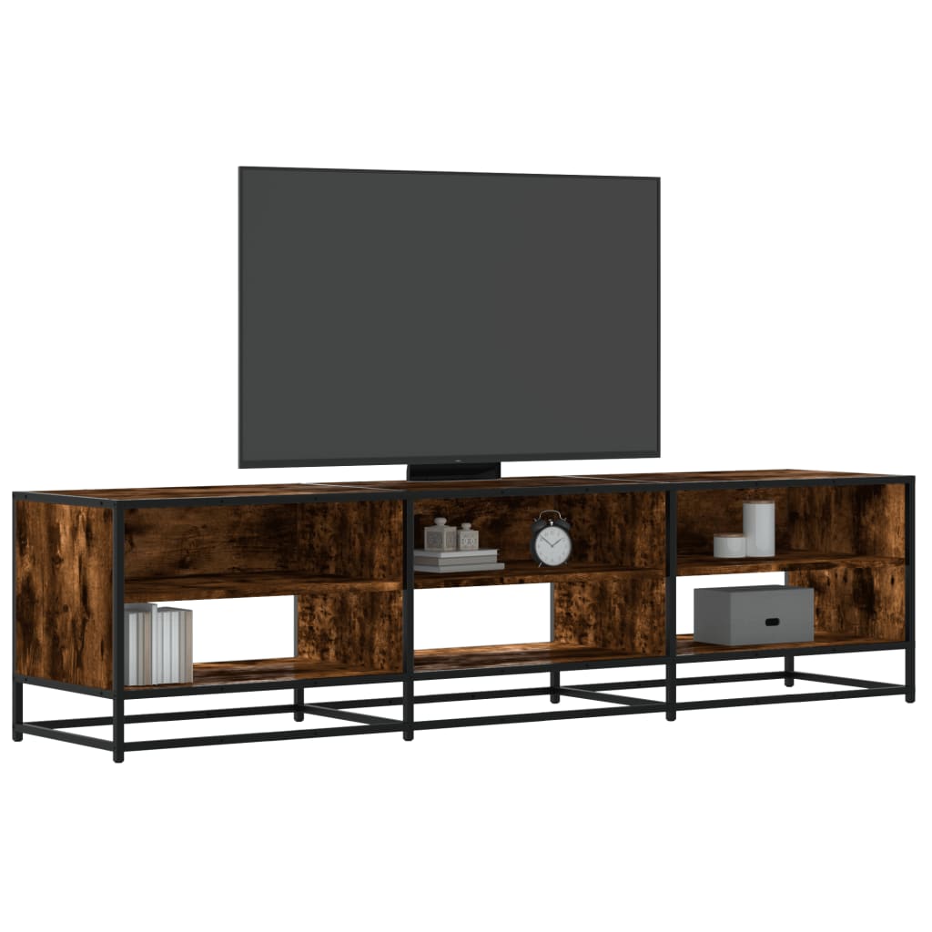 Mobile Porta TV Rovere Fumo 180x40x46 cm in Truciolato