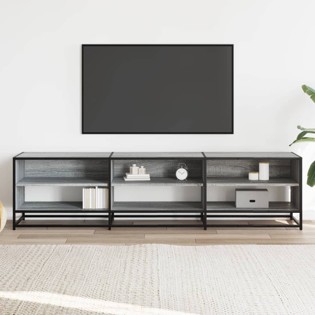 Mobile Porta TV Grigio Sonoma 180x40x46 cm in Truciolato