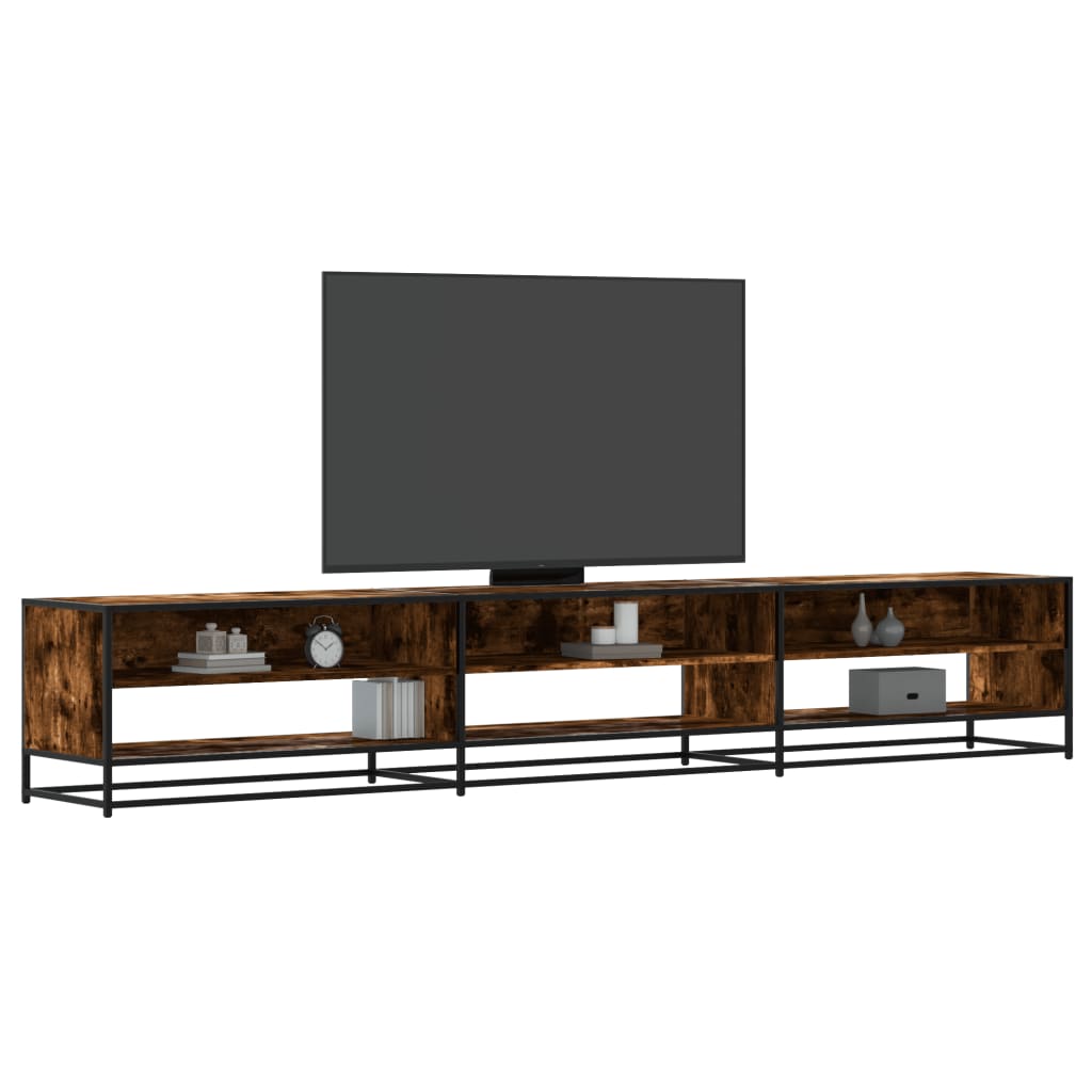 Mobile Porta TV Rovere Fumo 270x40x46 cm in Truciolato - homemem39