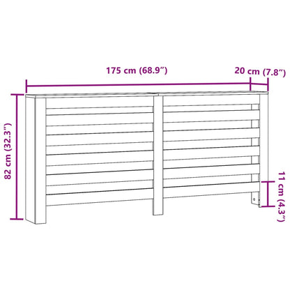 Copertura Termosifone Rovere 175x20x82 cm in Legno Multistrato