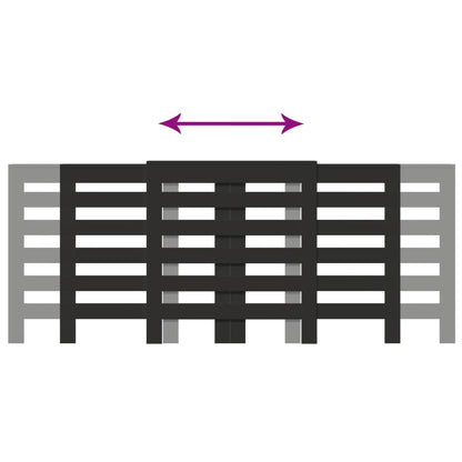 Copertura Termosifone Nera 205x21,5x83,5 cm Legno Multistrato - homemem39