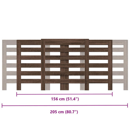 Copertura Termosifone Rovere Marrone 205x21,5x83,5 Multistrato