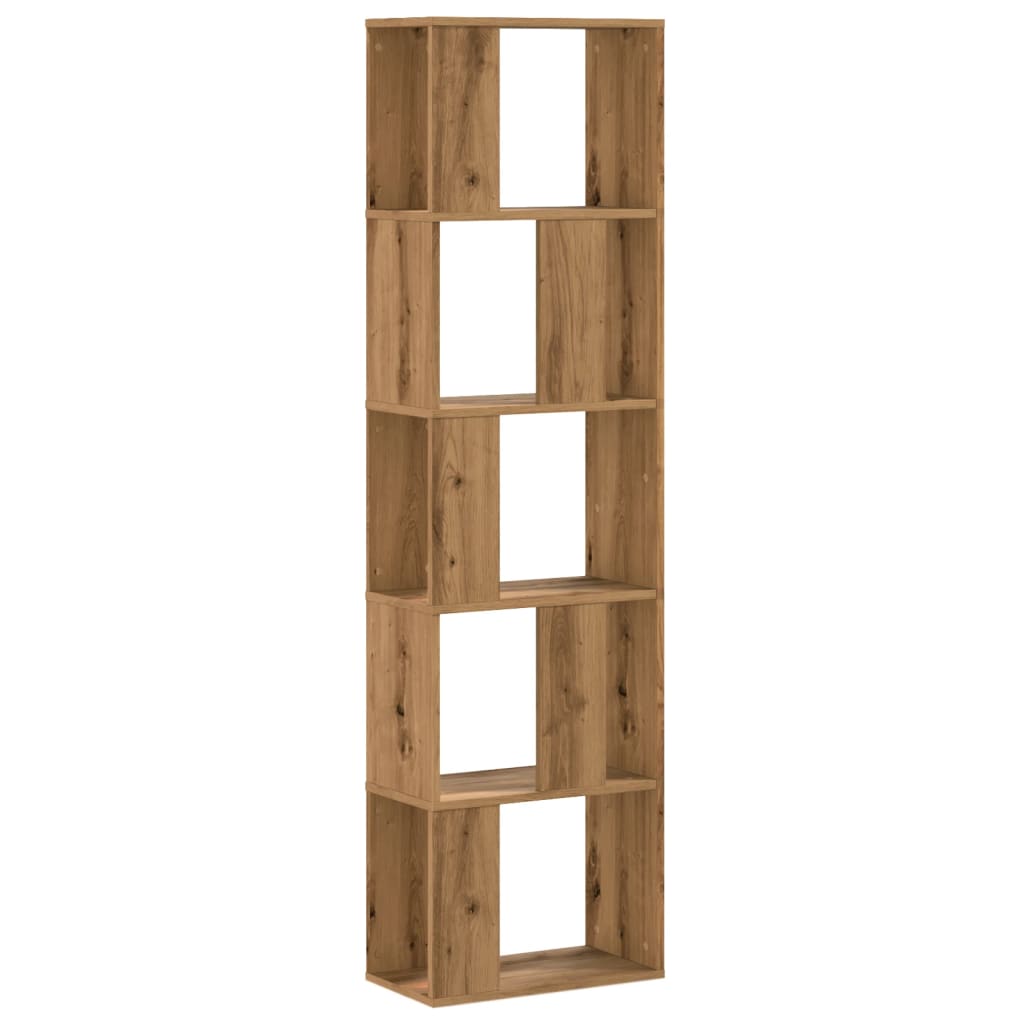 Libreria 5 Piani Rovere Artigianale 45x23,5x162,5cm Multistrato - homemem39