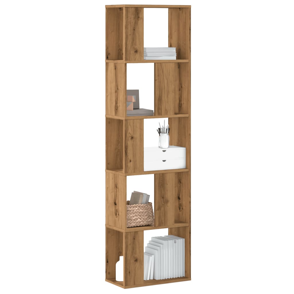 Libreria 5 Piani Rovere Artigianale 45x23,5x162,5cm Multistrato - homemem39