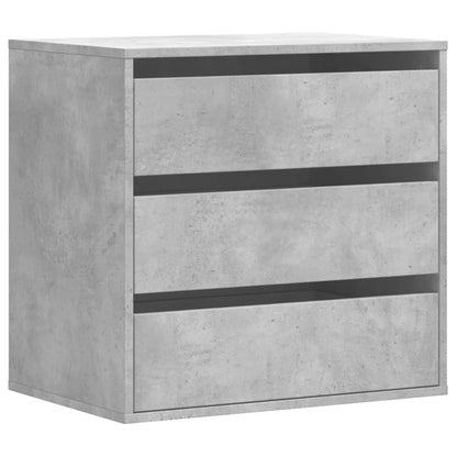 Cassettiera Angolo Grigio Cemento 60x41x58cm Legno Multistrato