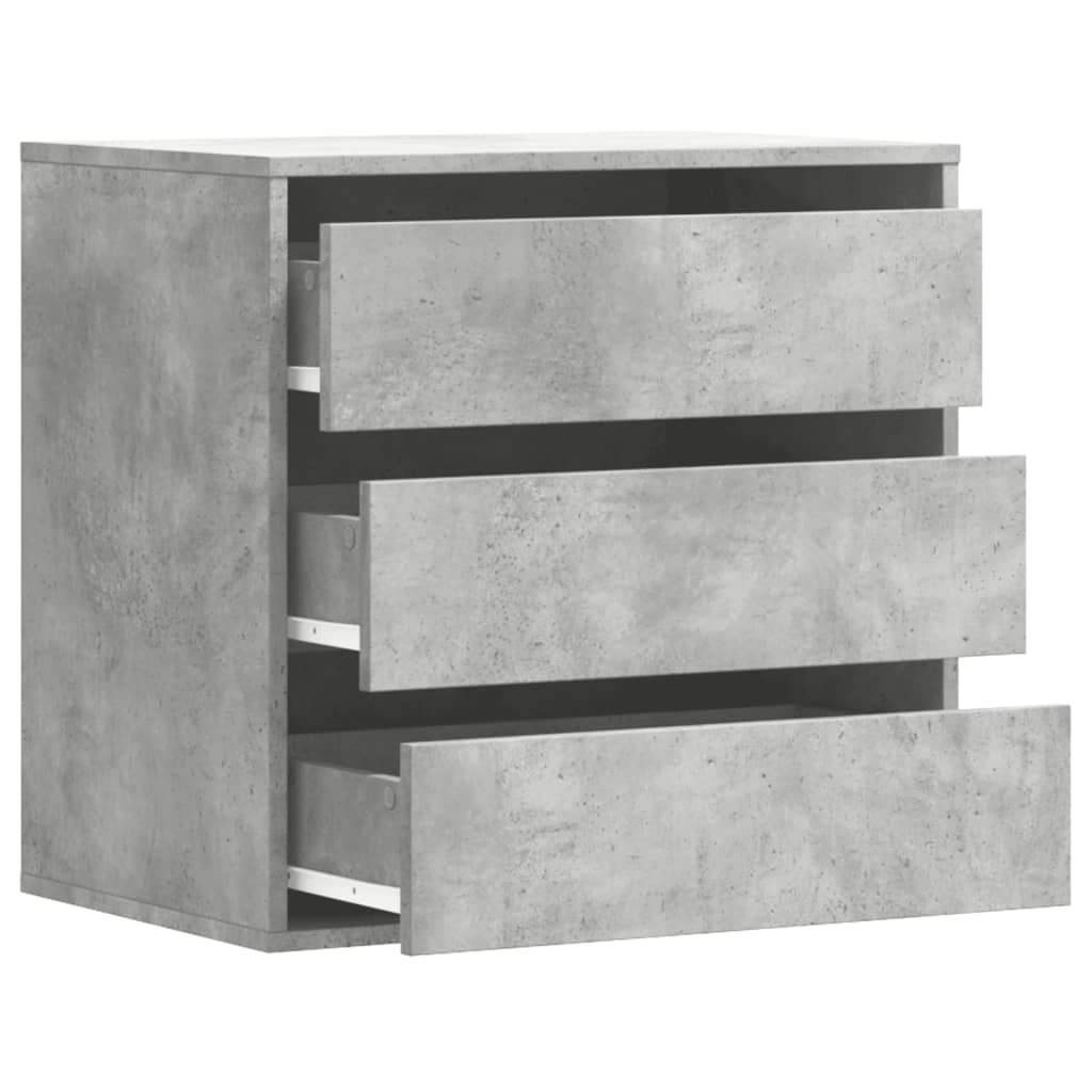 Cassettiera Angolo Grigio Cemento 60x41x58cm Legno Multistrato