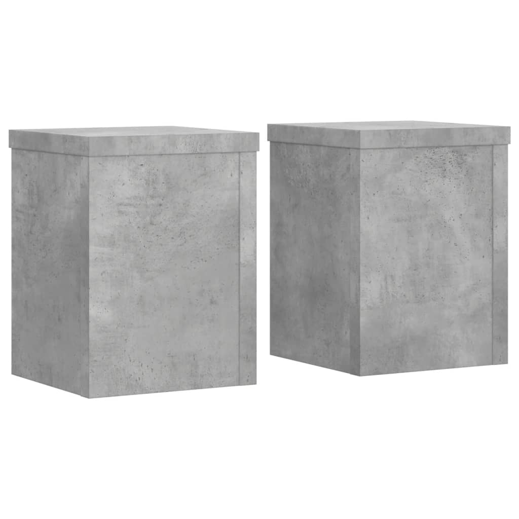 Supporti per Piante 2 pz Grigio 15x15x20 cm Legno Multistrato - homemem39