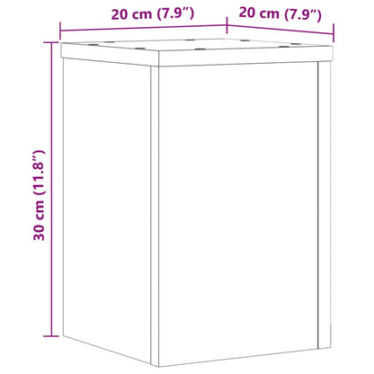 Supporti per Piante 2 pz Grigio 20x20x30 cm in Multistrato - homemem39