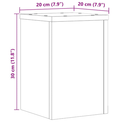 Supporti per Piante 2 pz Marrone 20x20x30 cm Legno Multistrato - homemem39