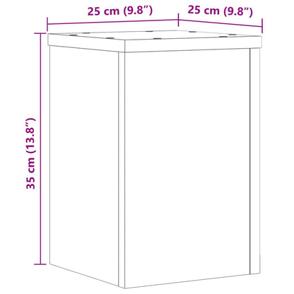 Supporti per Piante 2 pz Bianchi 25x25x35 cm Legno Multistrato - homemem39