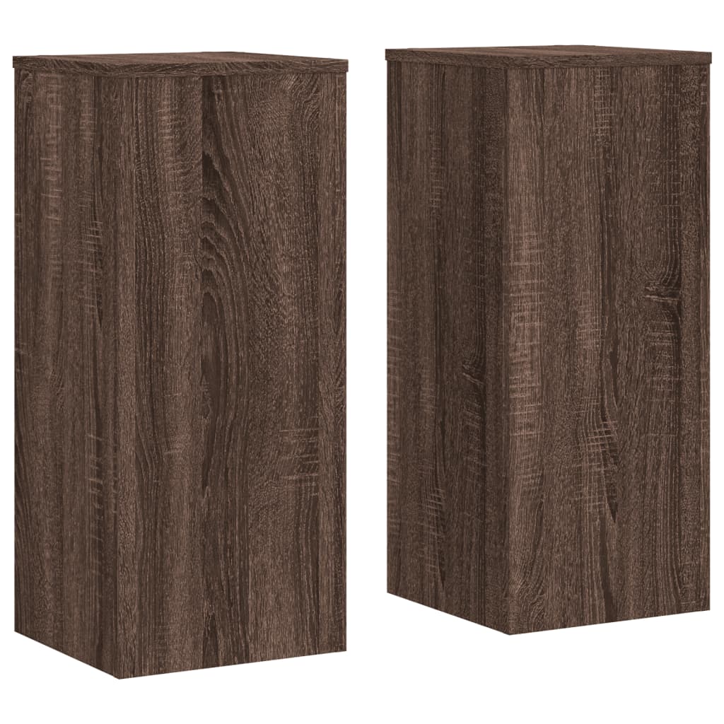 Supporti per Piante 2 pz Marrone 30x30x70 cm Legno Multistrato - homemem39