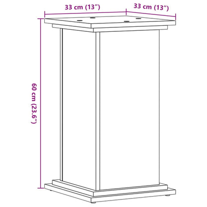 Supporto per Piante Bianco 33x33x60 cm in Truciolato - homemem39