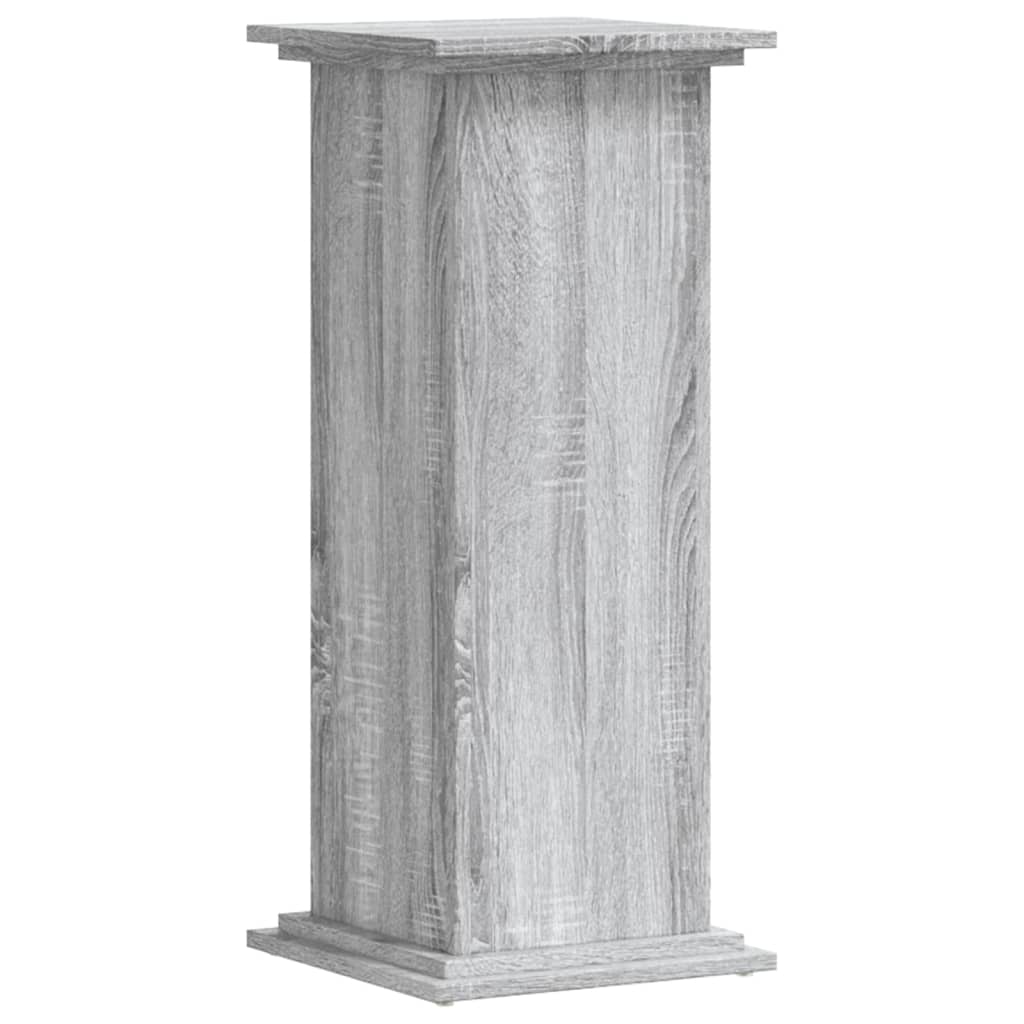 Supporto per Piante Grigio Sonoma 33x33x80 cm Legno Multistrato - homemem39