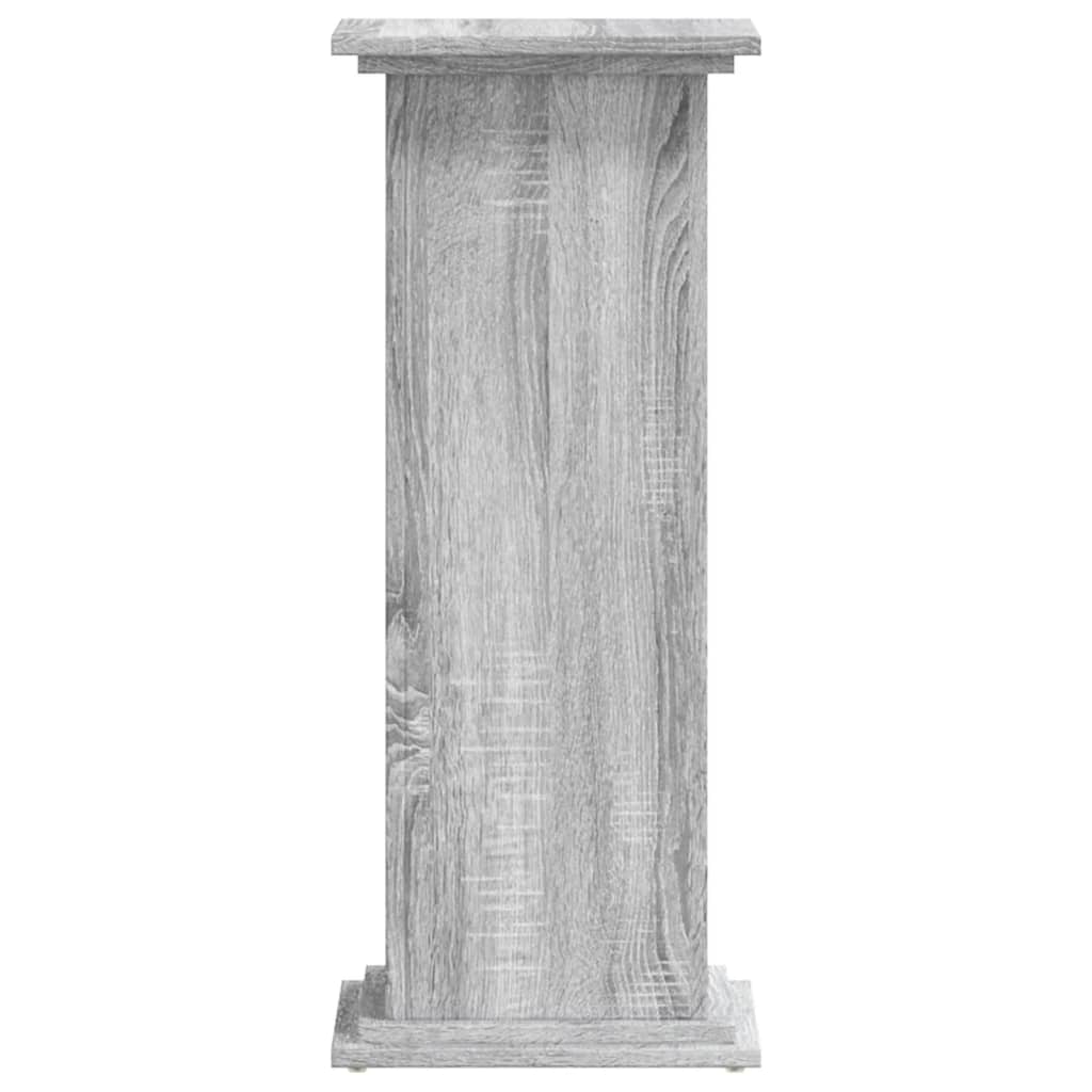 Supporto per Piante Grigio Sonoma 33x33x80 cm Legno Multistrato - homemem39