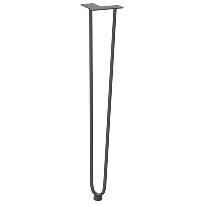 Gambe Tavolo a Forcina 4 pz Antracite 72 cm Acciaio Massiccio - homemem39