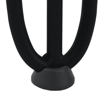 Gambe per Tavolo a Forcina 4 pz Nero 10 cm in Acciaio Massiccio - homemem39