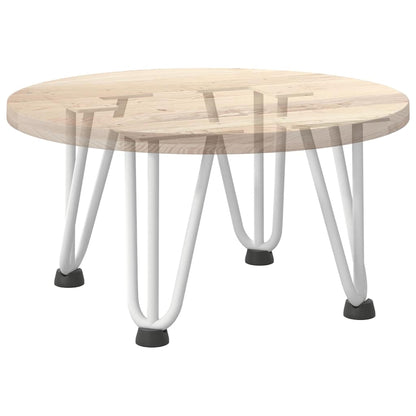 Gambe per Tavolo a Forcina 4 pz Bianco 20 cm Acciaio Massiccio - homemem39