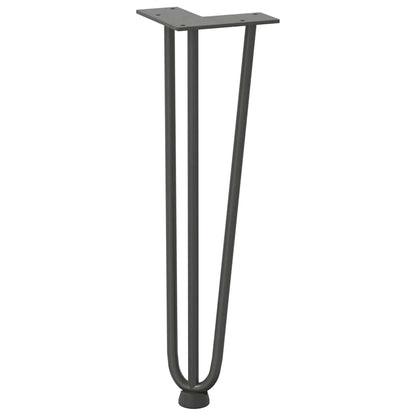 Gambe Tavolo a Forcina 4 pz Antracite 42 cm Acciaio Massiccio - homemem39