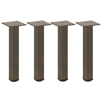 Gambe per Tavolino 4 pz Acciaio Naturale 30-32 cm Acciaio - homemem39
