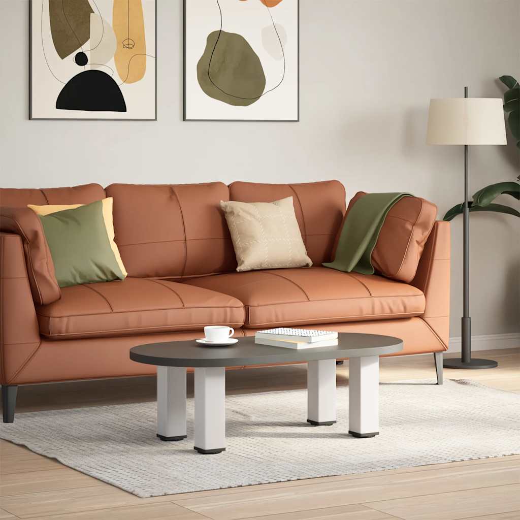 Gambe per Tavolino 4 pz Bianco 30-32 cm Acciaio - homemem39