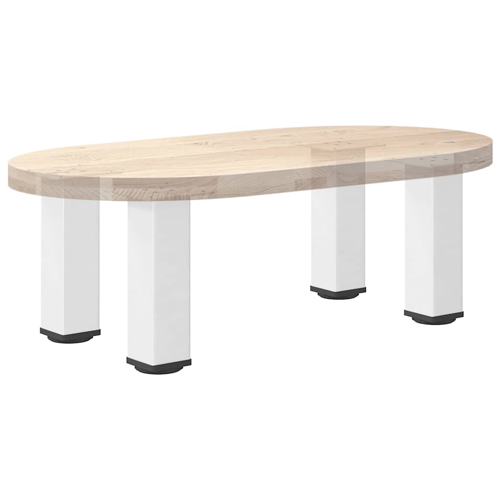 Gambe per Tavolino 4 pz Bianco 30-32 cm Acciaio - homemem39