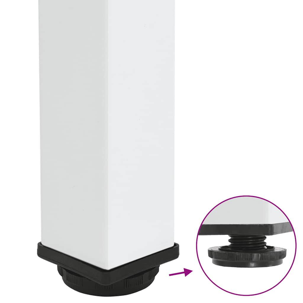 Gambe per Tavolino 4 pz Bianco 30-32 cm Acciaio - homemem39