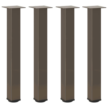 Gambe per Tavolino 4 pz Acciaio Naturale 72-74 cm in Acciaio - homemem39