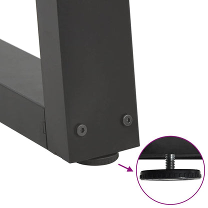 Gambe Tavolo Pranzo a V 2 pz Antracite 60x(30-31,3)cm Acciaio - homemem39