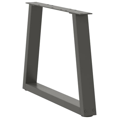 Gambe Tavolo Pranzo a V 2 pz Antracite 70x(42-43,3)cm Acciaio - homemem39