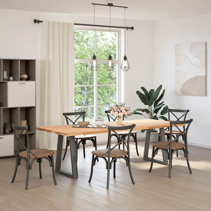 Gambe Tavolino Caffè a V 2 pz Antracite 50x(72-73)cm in Acciaio - homemem39