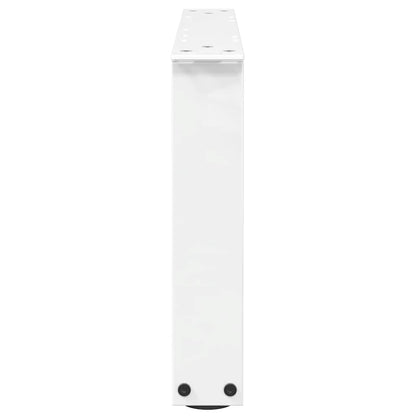 Gambe per Tavolo Pranzo a V 2 pz Bianco 50x(30-31,3)cm Acciaio - homemem39