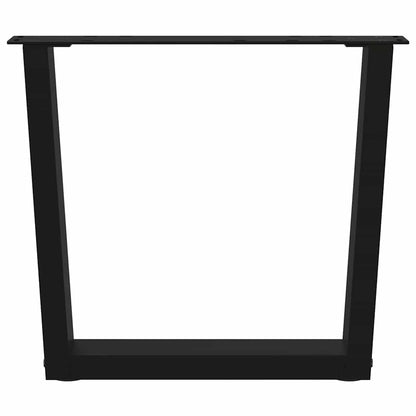 Gambe per Tavolo da Pranzo a V 2 pz Nero 50x(42-43,3)cm Acciaio - homemem39