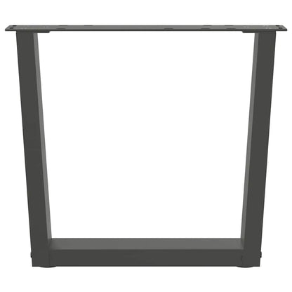 Gambe Tavolo Pranzo a V 2 pz Antracite 50x(42-43,3)cm Acciaio - homemem39