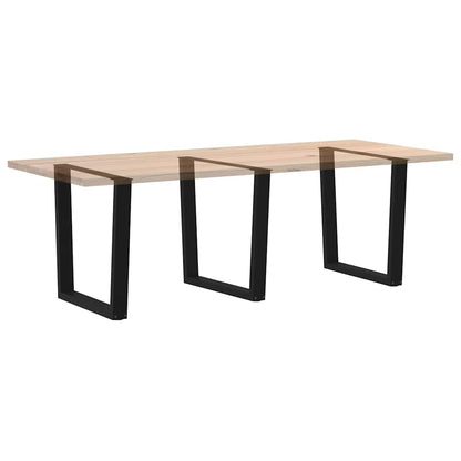 Gambe per Tavolo da Pranzo a V 3 pz Nero 90x(72-73,3)cm Acciaio - homemem39