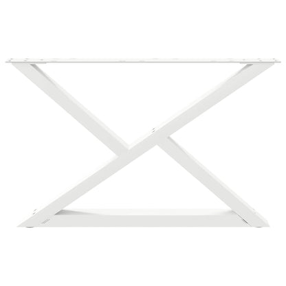 Gambe per Tavolino 2 pz Bianco 70x(42-43,3) cm in Acciaio - homemem39
